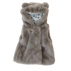 Catherine Malandrino Girls' Sleeveless Faux Fur Vest